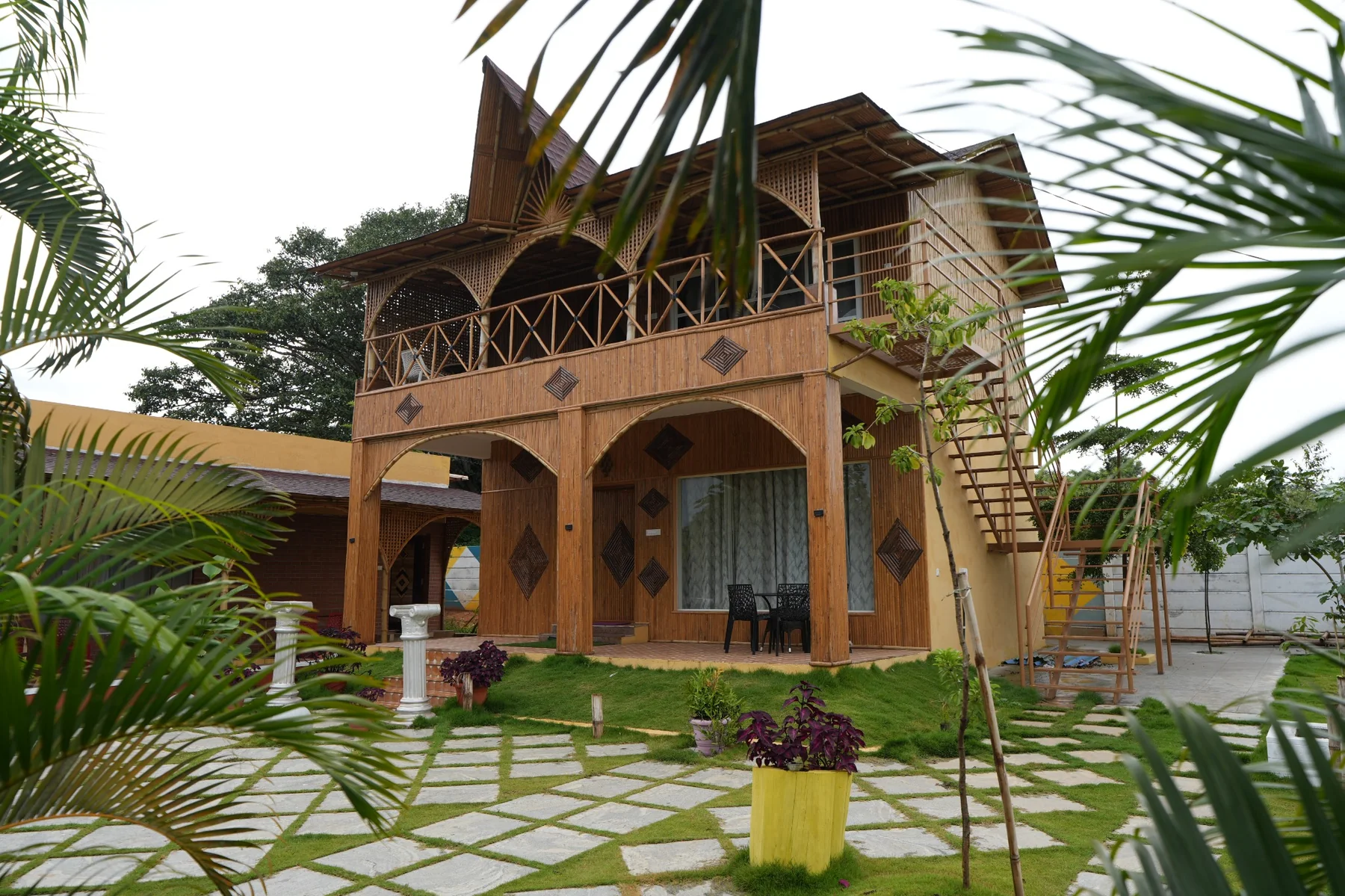 Bamboo cottage exterior